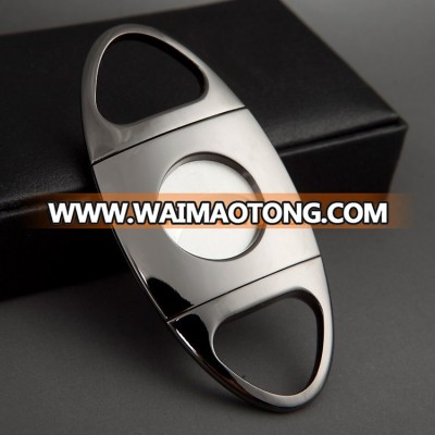 Laser Logo Stainless Steel Cigar Cutter Wholesale Luxury Cigar Cutter